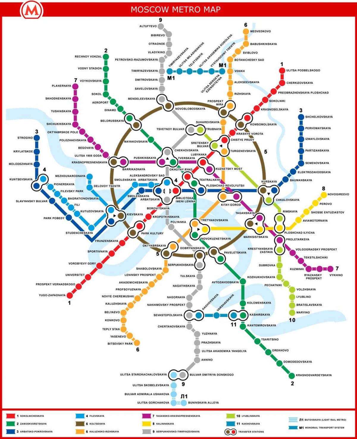 Metro Karte Moskau - Karte der Moskauer metro (Russland)