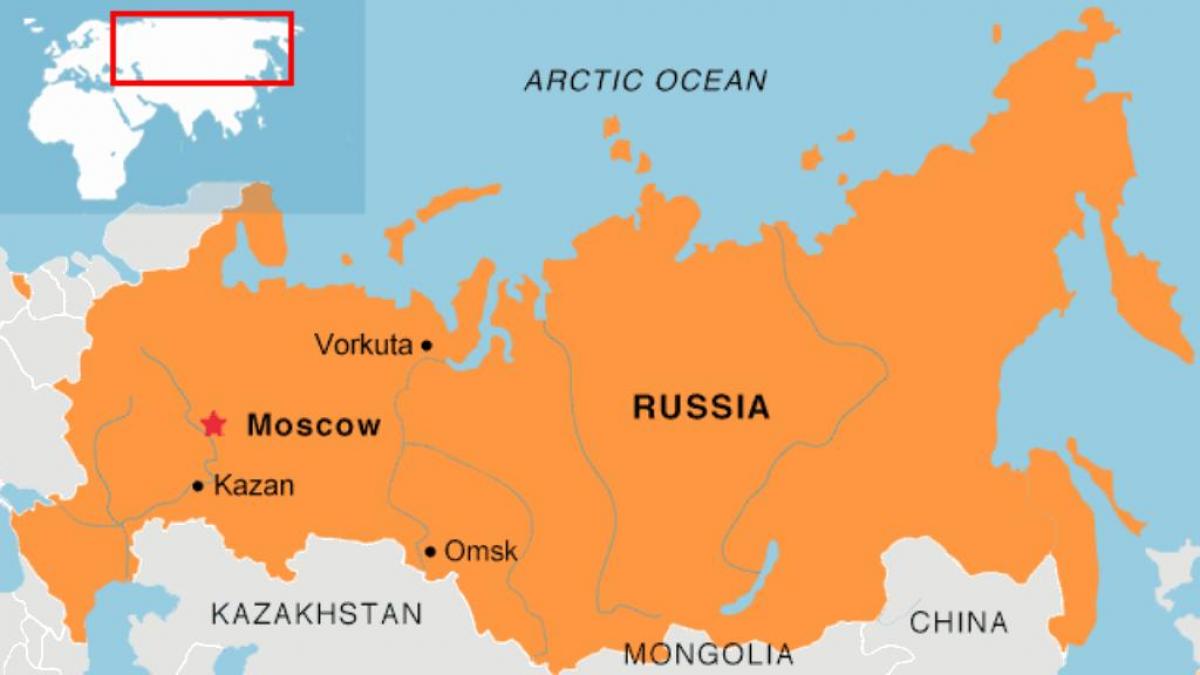 Moskau die Lage auf der Karte anzeigen
