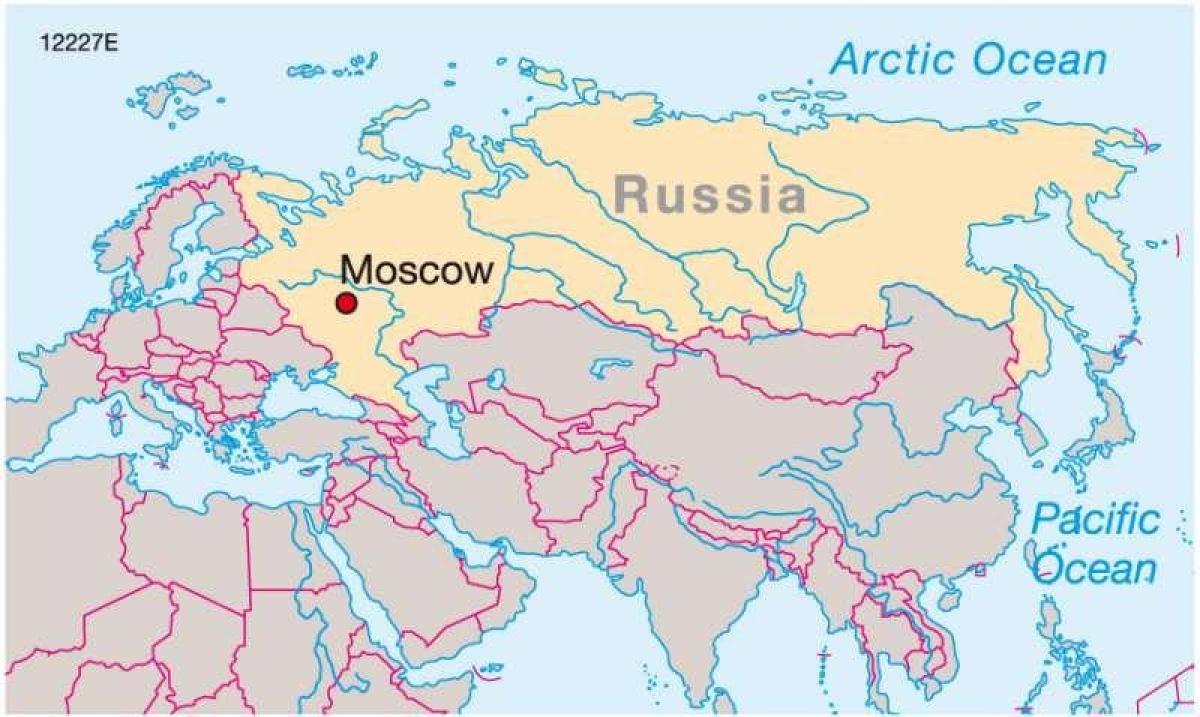 Moskau auf der Karte von Russland