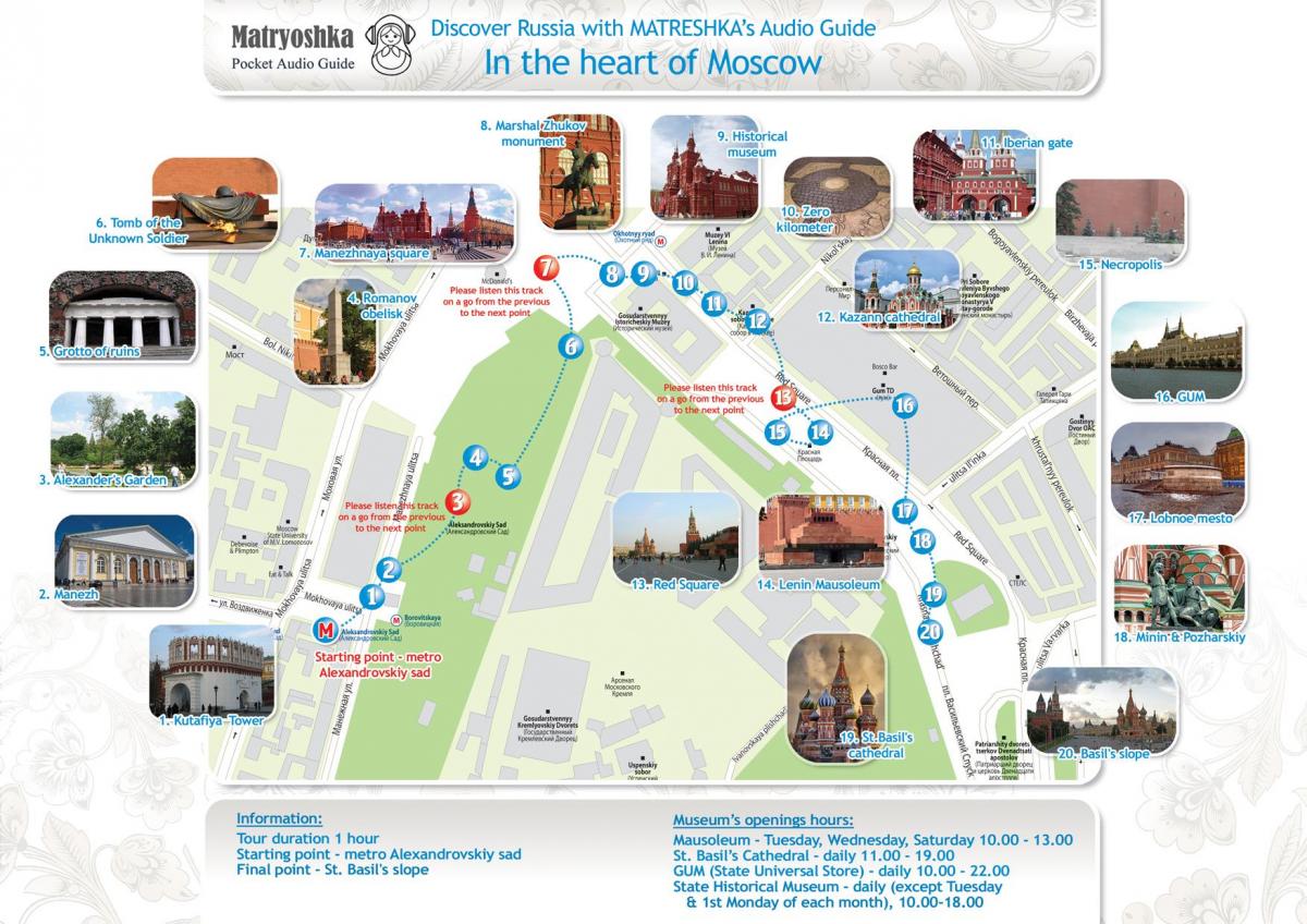 Moskau Reise-Karte