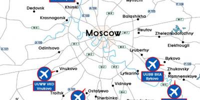 Karte der Moskauer Flughäfen