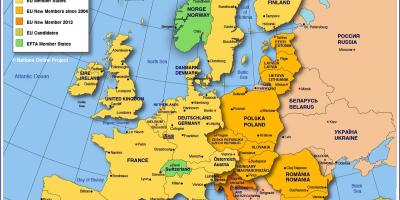Moskau auf Europa-Karte
