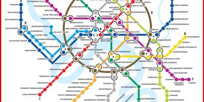 Karte von Moskauer U-Bahn