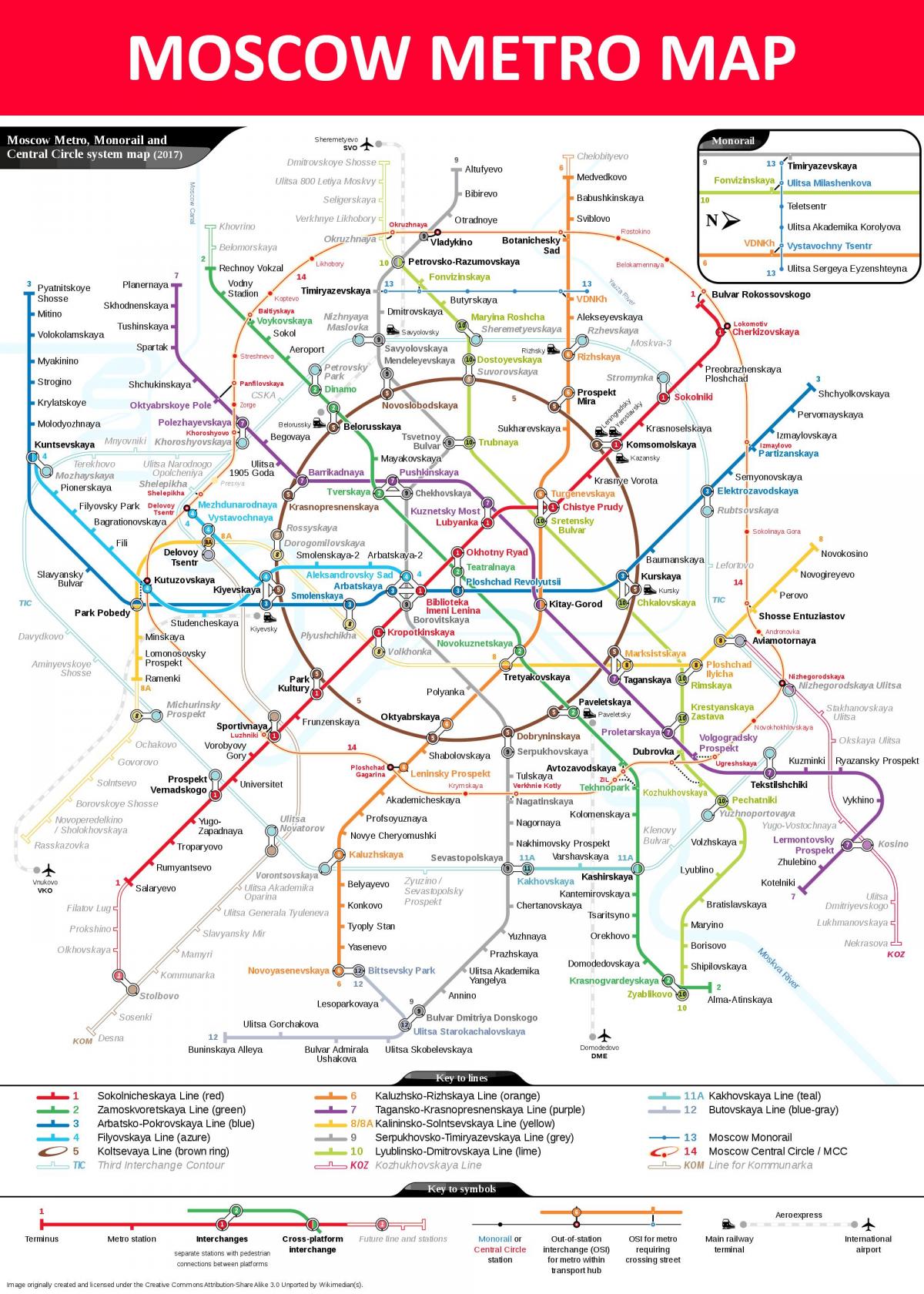 U-Bahn-station Moskau Karte