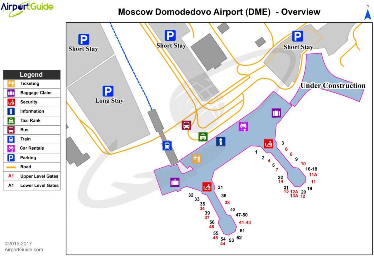 Karte von DME airport