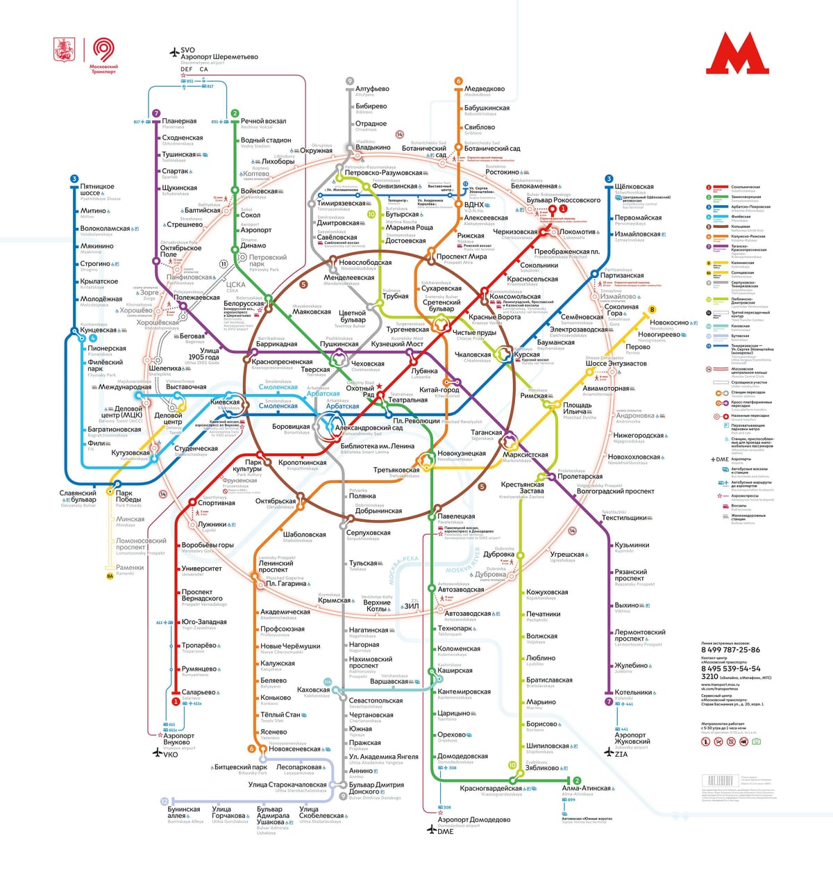 Karte der Moskauer metro