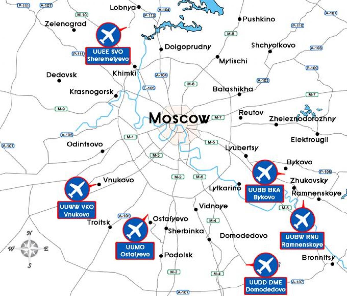 Moskauer Flughafen map terminal
