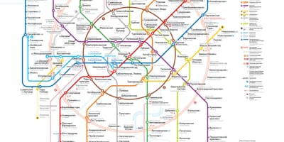 Karte der Moskauer metro