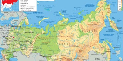 Russland, Moskau Karte